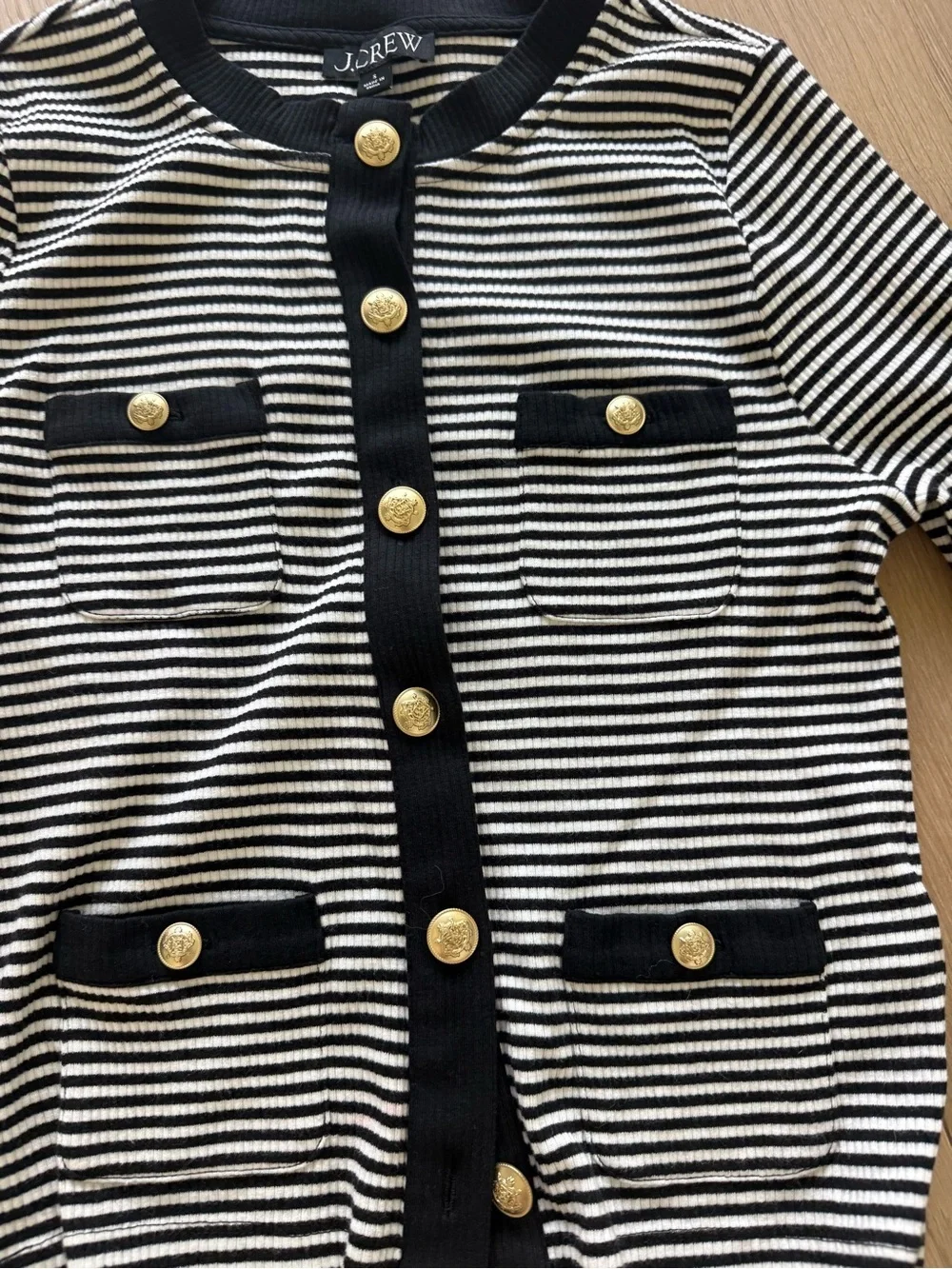 J. Crew Vintage rib lady jacket in stripe